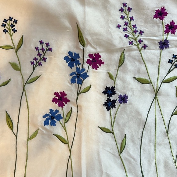 Vintage Travis Ayers Cream Embellished Pencil Skirt Silk 16 - Picture 6 of 7